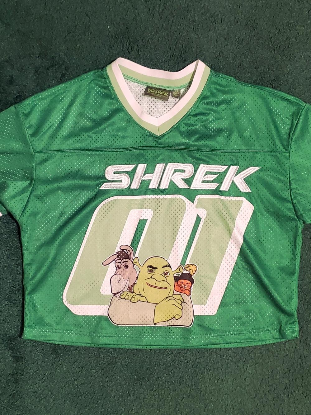 Green Graphic Kids Jersey Top